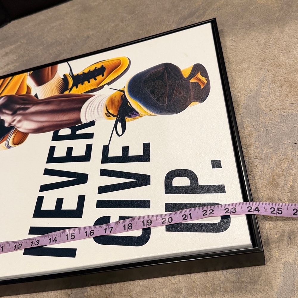 "Never Give Up Athlete Canvas Wall Art" by Notoriart, Kobe , Lakers , LeBron - Picture 8 of 9
